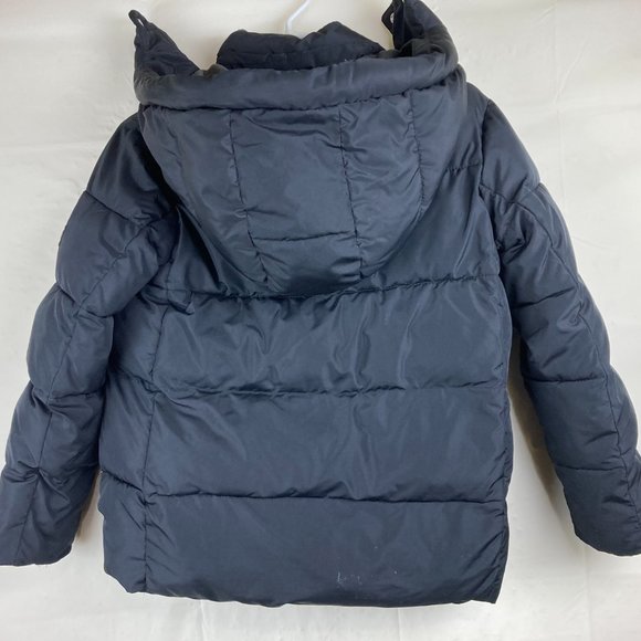 Gap Kids Boys Sz M Black Hooded Winter Quilted Puffer Ski Jacket - Picture 9 of 10